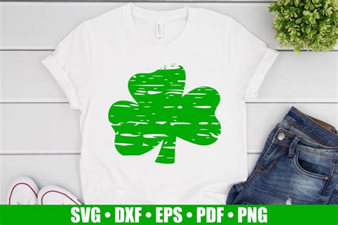 Distressed Shamrock Svg Files For Cricut Distressed Clover Etsy