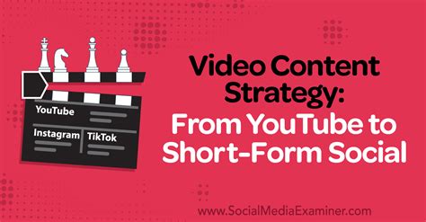 Video Content Strategy From Youtube To Short Form Social Social