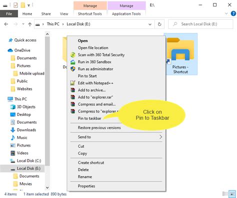 How To Pin Folder To Taskbar In Windows 10 Otechworld