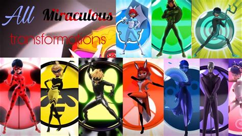 All Miraculous Ladybug Transformations 🐞 Youtube