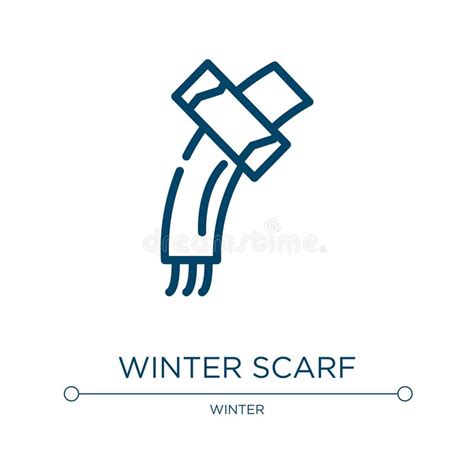 Winter Scarf Icon Linear Vector Illustration From Winter Collection