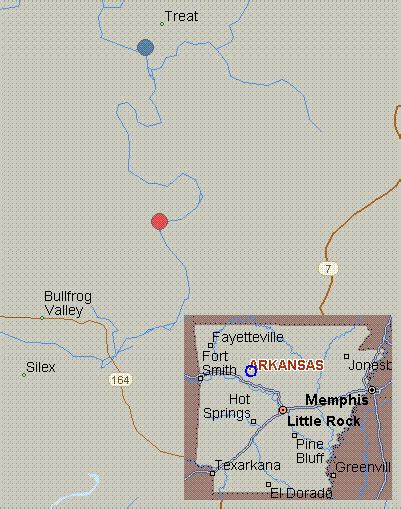 Map For Big Piney Creek Arkansas White Water Heltons