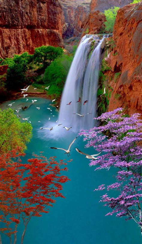 Beautiful Nature Wallpaper Waterfall