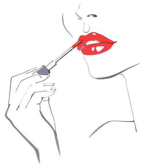 Close Up Of Beautiful Woman Applying Red Lipstick Stock Images