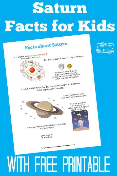 Fun Saturn Facts For Kids Facts For Kids Solar System Facts Fun