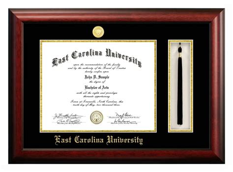 Price 22800 East Carolina University Diploma Frame With Tassel Box