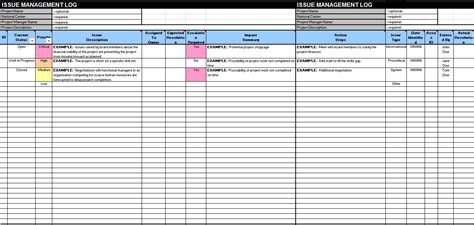 13 Free Sample Issue Log Templates - Printable Samples