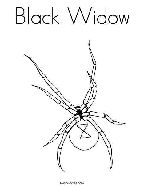 Black Widow Coloring Page Twisty Noodle Free Adult Coloring Adult