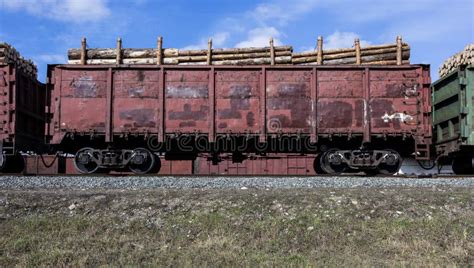 Railway Freight Wagon Stock Photo Image Of Export Loaded 75664168