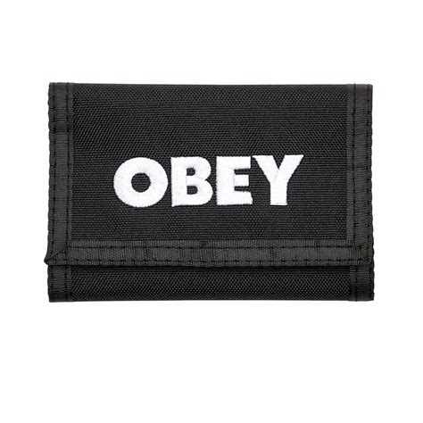 Obey Bold Logo Trifold Wallet Obey Clothing Uk