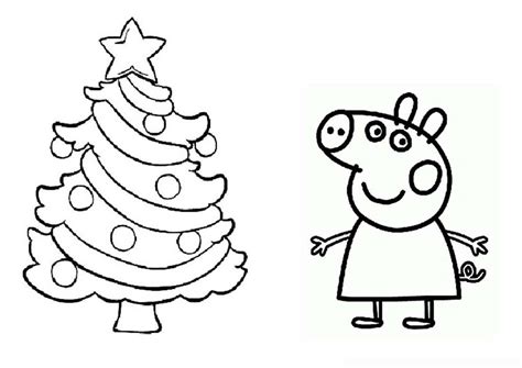 Navidad De Peppa Pig Para Imprimir Iluminar Pintar Y Adornar Dibujos De