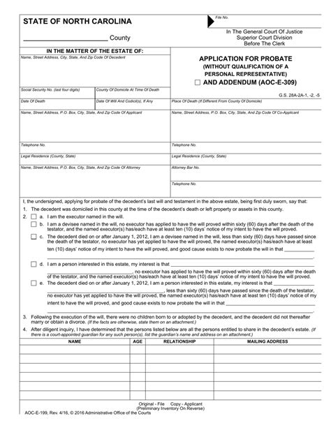Form Aoc E 199 Fill Out Sign Online And Download Fillable Pdf North