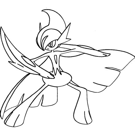 Mega Gallade Lineart By Skylight1989 On Deviantart