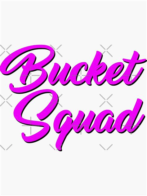 Bucket Squad Basketball Sticker By Tdjeff02 Redbubble