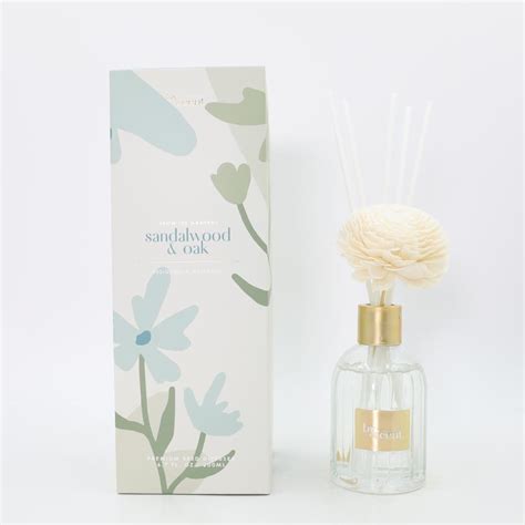 By Scent Clear Glass Diffuser Flower Deco Mint Green Sandalwood And Musk Neobeeqld