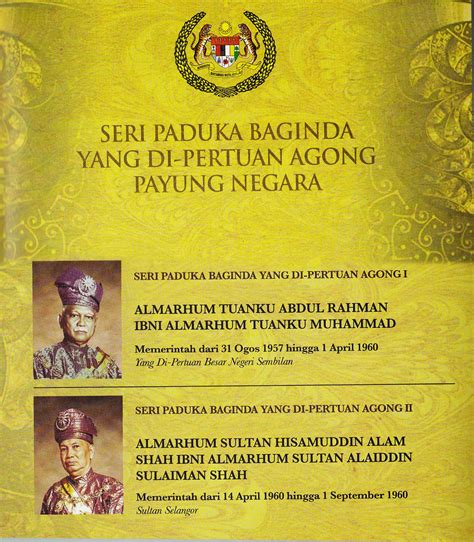 It is an archaic term for a presiding agong (or agung in standard malay) means 'supreme'. SERI PADUKA BAGINDA YANG DIPERTUAN AGONG Payung Negara
