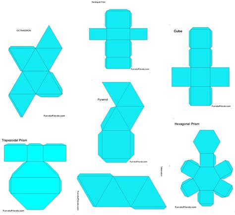 5 Best Images Of Make 3d Shapes Printable Templates 3d Geometric