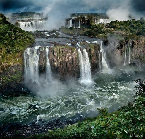 Iguazu Falls On The Border Of Brazilian State Paraná And Argentine