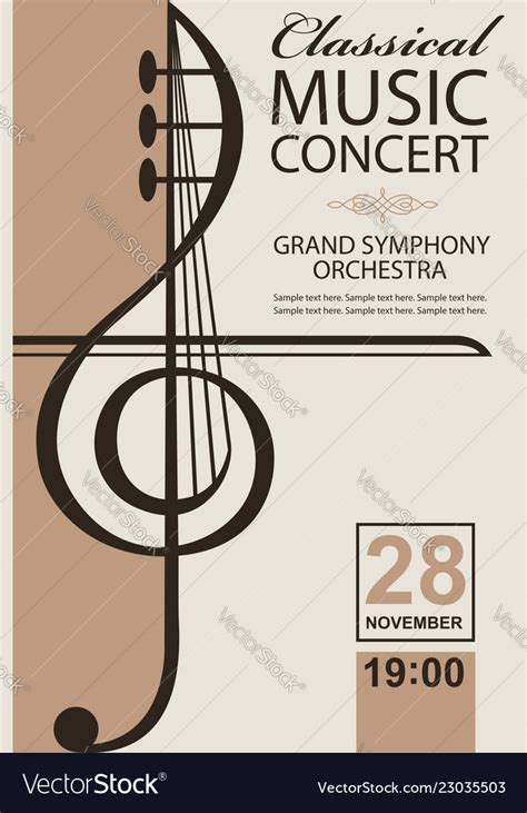 Classical Concert Poster Royalty Free Vector Image