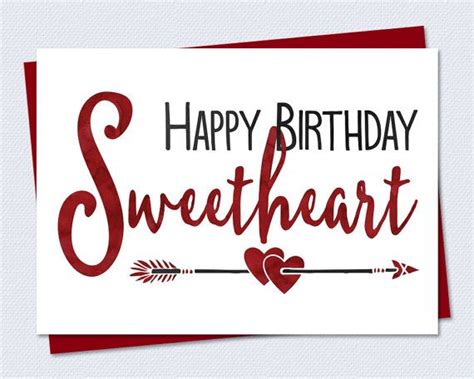 Download hd happy birthday photos for free on unsplash. Printable Birthday Card - Happy Birthday Sweetheart ...