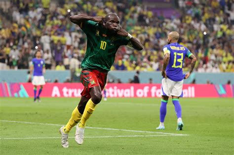 Cameroon Goal Vs Brazil Video Vincent Aboubakar Ejected For Celebration After Late Goal In