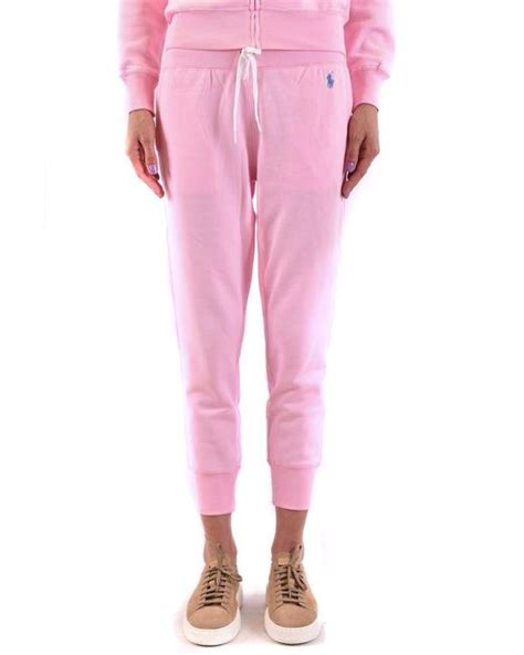 Polo Ralph Lauren Cotton Trousers In Pink Lyst
