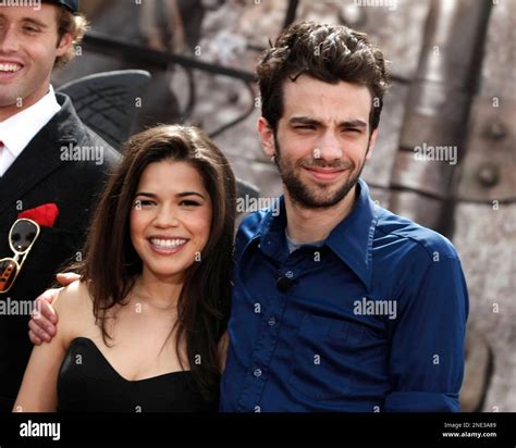 Actress America Ferrera Left And Actor Jay Baruchel Arrive At The