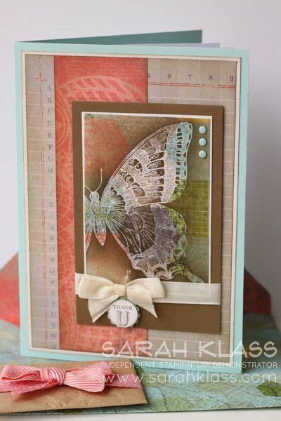 Stampin Up Swallowtail Card Teacher Thank You Card Large By Sarah