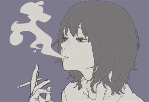 Anime Smoke And Girl Image Cute Art Anime Art Girl Anime Drawings