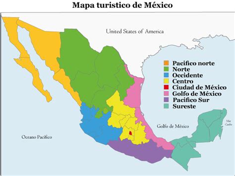 Mapa Turistico De Mexico Arte En 2019 Mapa Turistico De Mexico