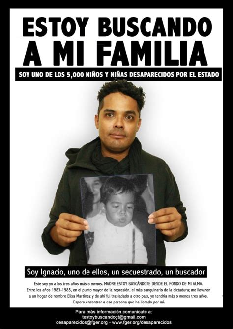 Soy Ignacio Y Busco A Mi Familia Búsqueda De Personas Desaparecidas