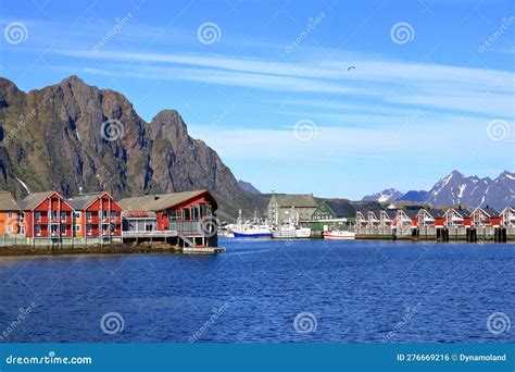 May 29 2022 Svolvaer Lofoten Norway View Upon The Harbor In Summer