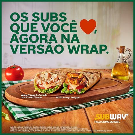 Wrap Subway Frango Frango Defumado Cream Cheese