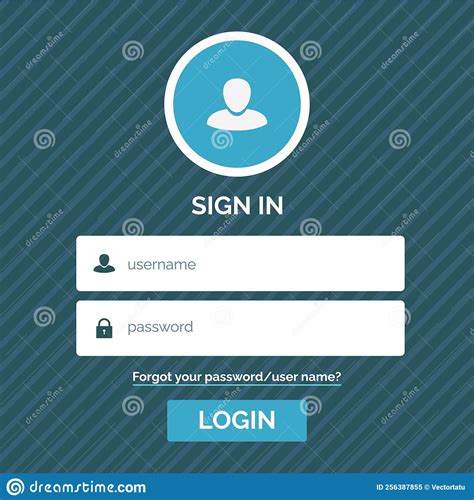 Login Form Web Screen Stock Vector Illustration Of Authentication