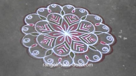 Latest colour rangoli design with 7x4 dots ll small daily colour muggulu ll easy rangolis. Pongal rangoli kolam images sans dots | Kolam by Sudha Balaji