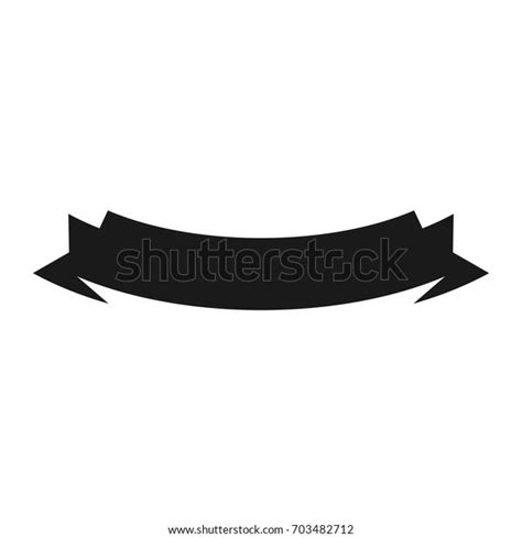 Black Ribbon Vector Logo Stock Vector Royalty Free 703482712