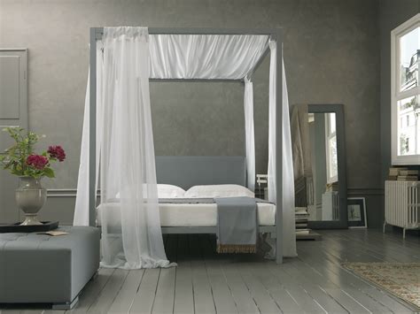 Letto a baldacchino per cameretta bambini con struttura in metallo e rete da 1 piazza e mezza. Letto matrimoniale a baldacchino CEYLON by Bolzan Letti ...