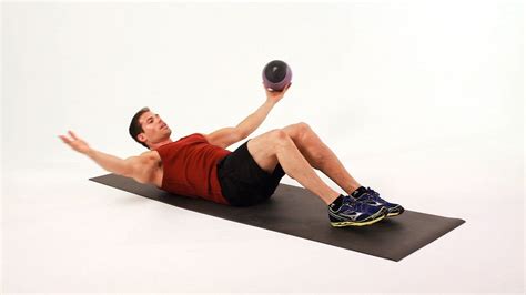 One Arm Sit Ups With Medicine Ball Ab Workout Youtube
