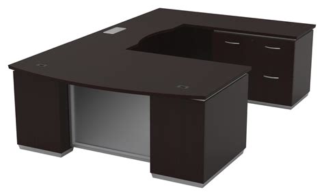 Officestar Tuxedo 52 Series Executive Bow Front U Shaped Laminate Desk