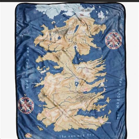 Bedding Game Of Thrones Map Of Westeros Throw Poshmark