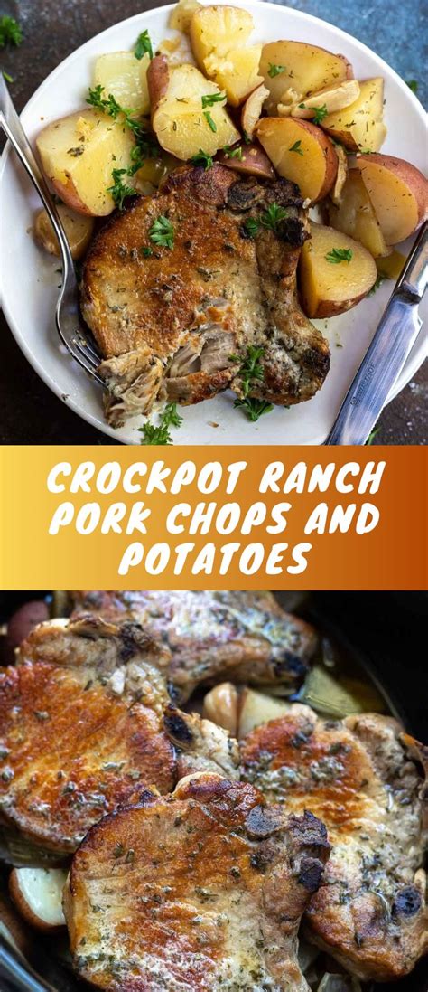 Cover and cook on low for 7 to 8 hours or on high for. Crockpot Ranch Pork Chops and Potatoes in 2020 | Pork chop ...
