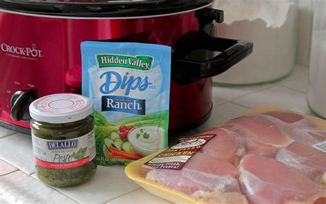 Packet of italian dressing mix or ranch dressing mix. Crock Pot Pesto Ranch Chicken Thighs | Recipe | Pesto ...