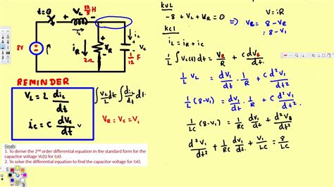 Sometimes it is possible to determine a solution of a second‐order differential equation by inspection, which usually amounts to successful. First order rc circuit differential equation