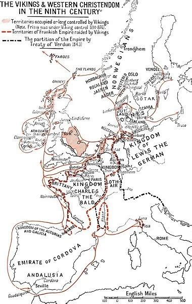 Map Of The Vikings And Western Christendom In The Ninth 15466510