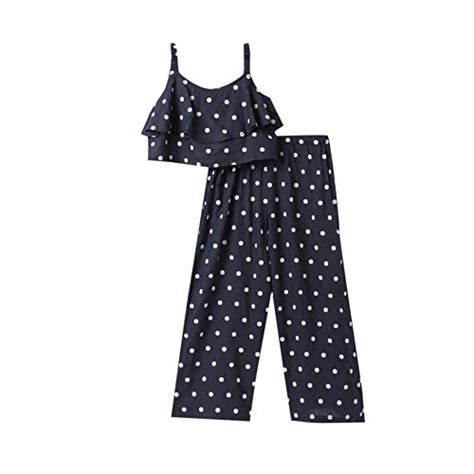 Hopscotch Aww Hunnie Girls Cotton Polka Dot Frill Top And Cullotes Set