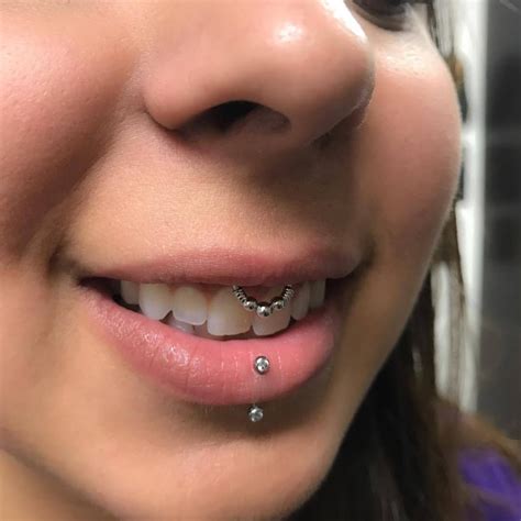 Efixroy “wear Fancy Even If Nobody Sees It Long Time Healed Smiley Piercing With A White Gold