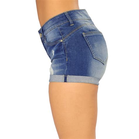 2020 2020 Summer High Waisted Denim Shorts Jeans Women Short Femme Push Up Skinny Slim Denim