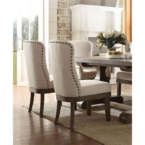 Shop target for dining chairs & benches you will love at great low prices. Upholstered High Back Dining Chair With Nailhead Trim ...