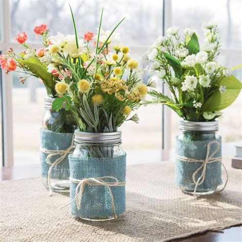 Floral Mason Jars Spring Mason Jar Mason Jar Vases Flower Arrangements
