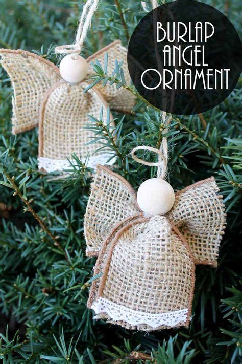 Make Rustic Angel Ornaments With Burlap Easy Christmas Crafts